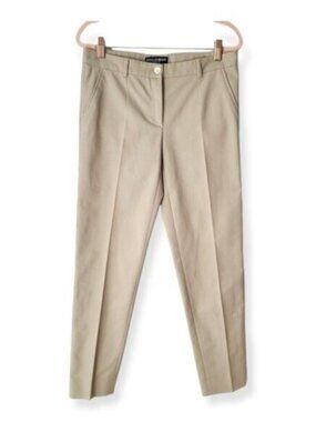 Dolce & Gabbana Beige Skinny Front Pleat Pants